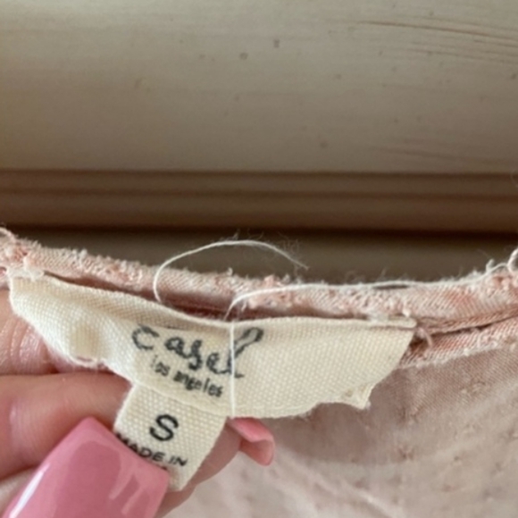 Easel Vici Blush Pink Tunic top Oversize flowy small Boho - Picture 3 of 4